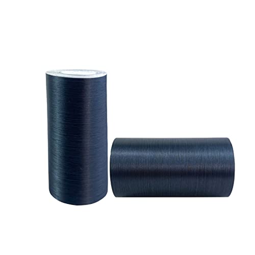 LUO YIYI Gebürstete Metall-Optik Peel and Stick PVC Selbstklebende Tapete Bordüre Board Trim Moulding Aufkleber Haarlinie 3,93 Zoll x 32,8 Fuß (Dunkelblau) von LUO YIYI