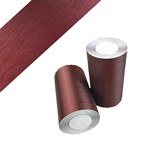 LUO YIYI Gebürstete Metall-Optik Peel and Stick PVC Selbstklebende Tapete Bordüre Board Trim Moulding Aufkleber Haarlinie 3,93 Zoll x 32,8 Fuß (Roségold) von LUO YIYI