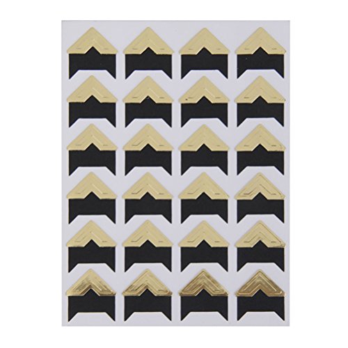 LUOEM Kleber Etiketten selbst klebende Kraft Paper Tape Foto Album Protector Aufkleber Pack of 5 Flash-Gold von LUOEM