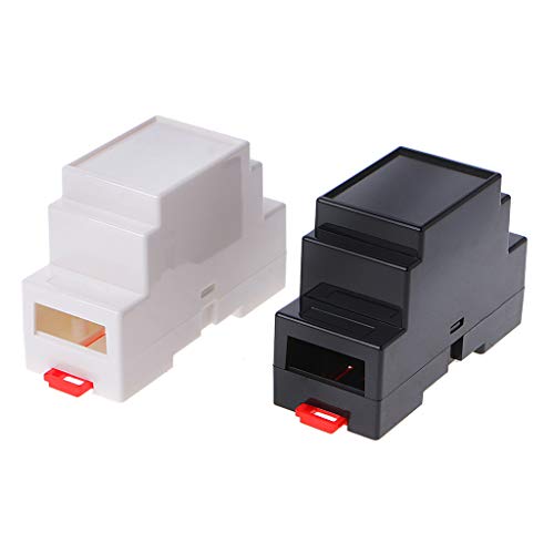 LUOFANG 2 Stück Kunststoff-Elektronikbox-Projekt für Gehäuse DIN-Schiene SPS-Anschluss 88 x 37 x 59 mm von LUOFANG