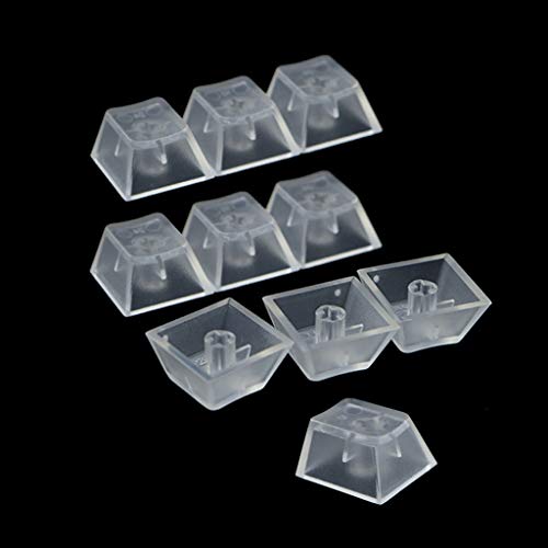 LUOFANG Capuchons de Touches de Clavier mécaniques ABS transparents, 10 pièces, capuchons de Touches de Clavier rétro éclairés mats von LUOFANG