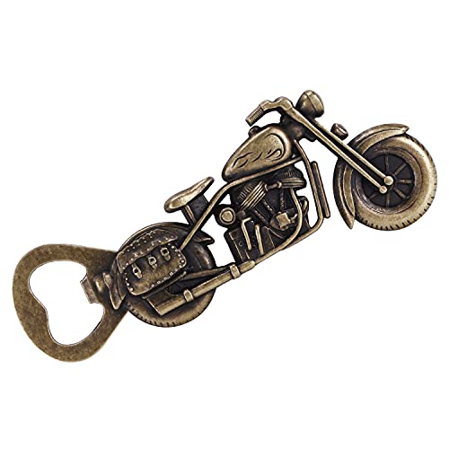 Vintage Motorrad Flaschenöffner, Bier Flaschenöffner, Bieröffner für Küche Restaurant Metall Motorrad Flaschenöffner für Bar Party, Geschenke für Männer (Farbe Bronze) von LUOGE