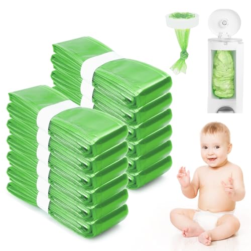 LUOJINYI Ricariche Mangiapannolini, 12 Pezzi Sacchetti Mangiapannolini, Ricariche per Mangiapannolini compatibile con tommee tippee, tutti i tipi di ricariche, Deodorante e addensante (Grün) von LUOJINYI