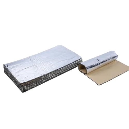 DäMmmatte Auto 10 Stück 25 cm * 18 5 mm/10 mm Sound Deadener Wärmedämmmatte Auto Schallschutz Trittschalldämmung(250 180 10mm 10pcs) von LUOKEKE