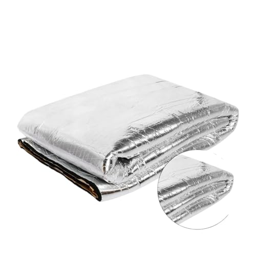 DäMmmatte Auto 50 x 200 cm 5/10 mm Auto-Akustik-Schalldämpfer-Wärmedämmmatte(Silver 10mm) von LUOKEKE