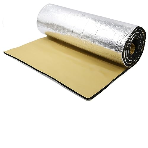 DäMmmatte Auto 50x200cm 5/10mm Auto Akustische Thermische Sound Deadener Matte Schallschutz Wand Panels Deadening lärm Isolierung Matten(200x50x10mm B) von LUOKEKE