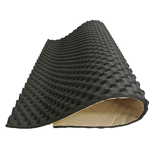 DäMmmatte Auto Auto Studio Sound Akustische Absorption Hitzebeständige Welle Schaum Deadener Schalldichte Baumwolle Isolierung Matte(50x50x2cm) von LUOKEKE