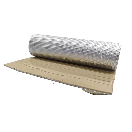 DäMmmatte Auto Wärmedämmung for Autos, dicke 6 mm Aluminiumfolie, Schalldämpfer, Baumwolle, Auto-Schallschutz, Dämpfungsschaum for , Isolationsmatte(100x40x0.6cm) von LUOKEKE