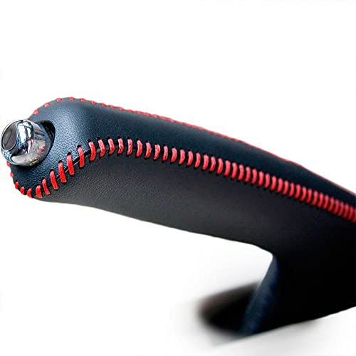 Handbremse SchutzhüLle Autohandbremsabdeckungen Fall Fit verwendet for Gebrauch for Toyota Blumenkrone Ex 2009-2013 Echtes Leder-Auto-Styling-Deckung Handbremse greift schwarz Handbremse Abdeckung(Red von LUOKEKE