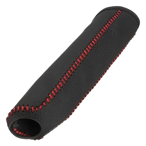 LUOKEKE Handbremse SchutzhüLle Auto Leder Hand Brems Abdeckung Schutzhülle Fit for Hyundai IX35 Fit for Solaris Fit for Accent I30 Handbremse Abdeckung(Red) von LUOKEKE