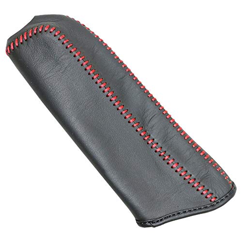 LUOKEKE Handbremse SchutzhüLle Autohandbremsabdeckungen Fall Fit verwendet for Gebrauch for Toyota Verso 2011-2014 Handbremsabdeckung echter Leder-Kartongriffe schwarz Handbremse Abdeckung(Red) von LUOKEKE