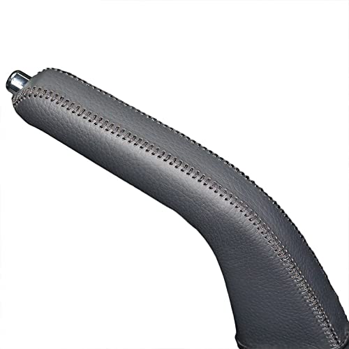 LUOKEKE Handbremse SchutzhüLle Autohandbremsabdeckungen Fall Fit verwendet for Mitsubishi ASX 2011~2012 CAR-Styling echte Lederhandbremse-Griffe Abdeckung Handbremse Abdeckung(Black Thread) von LUOKEKE