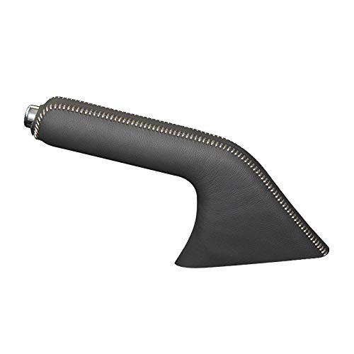 LUOKEKE Handbremse SchutzhüLle Top Echtleder Fall for Handbremse Abdeckung Passend for Mazda 3 Handbremse Abdeckung Hohe Leder Abdeckung Handbremse Auto Handbremse Abdeckung(Crescent White) von LUOKEKE