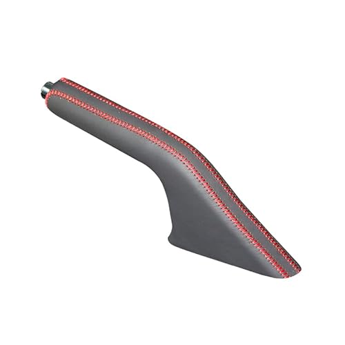 LUOKEKE Handbremse SchutzhüLle Top Echtleder Fall for Handbremse Abdeckung Passend for Mazda 3 Handbremse Abdeckung Hohe Leder Abdeckung Handbremse Auto Handbremse Abdeckung(Red Stitch) von LUOKEKE