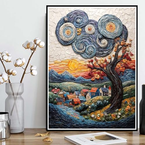 Diamond Painting Baum Diamond Painting XXL 40x50cm, 5D Crystal Art Landschaft Muster DIY Runden Steine Vollbohrer Mosaik Bastelset Erwachsene für Zimmer Deko Wohnzimmer, Geschenke -ly250820TN43 Diamond Painting Baum Diamond Painting XXL 40x50cm, 5D Crystal Art Landschaft Muster DIY Runden Steine Vollbohrer Mosaik Bastelset Erwachsene für Zimmer Deko Wohnzimmer, Geschenke -ly250820TN43 von LUOLYYEI