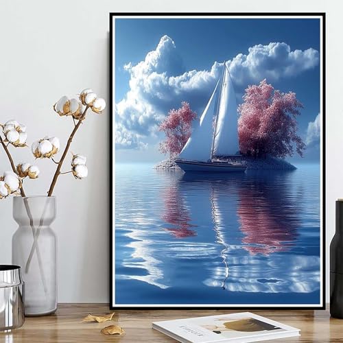 Diamond Painting Boot Diamond Painting XXL 100x135cm, 5D Crystal Art Meer Muster DIY Runden Steine Vollbohrer Mosaik Bastelset Erwachsene für Zimmer Deko Wohnzimmer, Geschenke für Frauen -ly250826V Diamond Painting Boot Diamond Painting XXL 100x135cm, 5D Crystal Art Meer Muster DIY Runden Steine Vollbohrer Mosaik Bastelset Erwachsene für Zimmer Deko Wohnzimmer, Geschenke für Frauen -ly250826V von LUOLYYEI