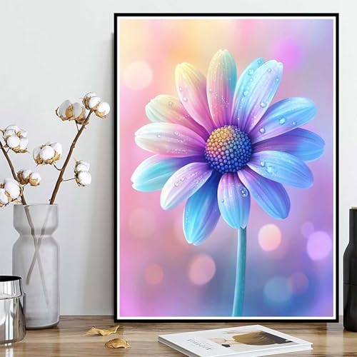 Diamond Painting Chrysantheme Diamond Painting XXL 30×40cm, 5D Crystal Art Blume Muster DIY Runden Steine Vollbohrer Mosaik Bastelset Erwachsene für Zimmer Deko Wohnzimmer, Geschenke -ly25082UH von LUOLYYEI