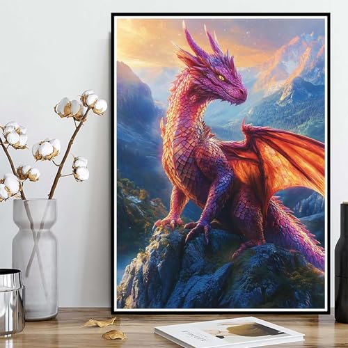 Diamond Painting Drachen Diamond Painting XXL 100×135cm, 5D Crystal Art Tier Muster DIY Runden Steine Vollbohrer Mosaik Bastelset Erwachsene für Zimmer Deko Wohnzimmer, Geschenke für Frauen -ly25082QD Diamond Painting Drachen Diamond Painting XXL 100×135cm, 5D Crystal Art Tier Muster DIY Runden Steine Vollbohrer Mosaik Bastelset Erwachsene für Zimmer Deko Wohnzimmer, Geschenke für Frauen -ly25082QD von LUOLYYEI