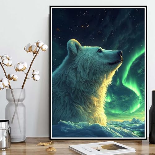 Diamond Painting Eisbären Diamond Painting XXL 50x70cm, 5D Crystal Art Aurora Muster DIY Runden Steine Vollbohrer Mosaik Bastelset Erwachsene für Zimmer Deko Wohnzimmer, Geschenke -ly25082CY1DJ Diamond Painting Eisbären Diamond Painting XXL 50x70cm, 5D Crystal Art Aurora Muster DIY Runden Steine Vollbohrer Mosaik Bastelset Erwachsene für Zimmer Deko Wohnzimmer, Geschenke -ly25082CY1DJ von LUOLYYEI