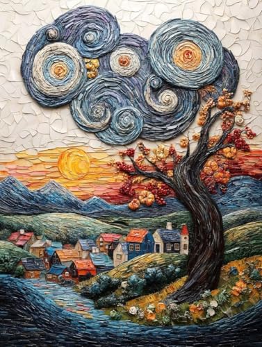 Diamond Painting Erwachsene, Diamond Painting Baum Crystal Art Landschaft Muster 5D DIY Diamant Malerei Cross Stitch Stickerei Basteln Erwachsene Set für Deko Wohnzimmer, Geschenke 90x120cm -ly250823F Diamond Painting Erwachsene, Diamond Painting Baum Crystal Art Landschaft Muster 5D DIY Diamant Malerei Cross Stitch Stickerei Basteln Erwachsene Set für Deko Wohnzimmer, Geschenke 90x120cm -ly250823F von LUOLYYEI