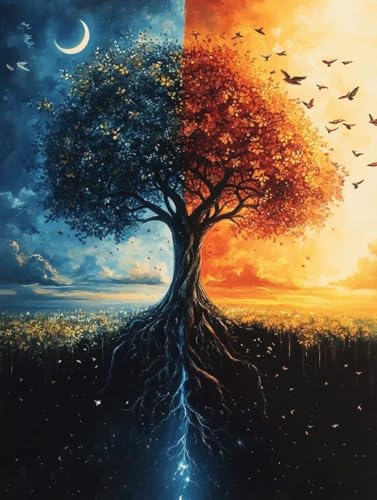 Diamond Painting Erwachsene, Diamond Painting Baum des Lebens Crystal Art Landschaft Muster 5D DIY Diamant Malerei Cross Stitch Stickerei Basteln Erwachsene Set für Deko Wohnzimmer 40×50cm -ly250820Q Diamond Painting Erwachsene, Diamond Painting Baum des Lebens Crystal Art Landschaft Muster 5D DIY Diamant Malerei Cross Stitch Stickerei Basteln Erwachsene Set für Deko Wohnzimmer 40×50cm -ly250820Q von LUOLYYEI