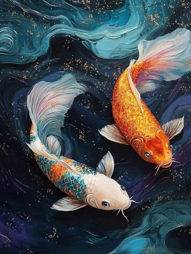 Diamond Painting Erwachsene, Diamond Painting Fisch Crystal Art Tier Muster 5D DIY Diamant Malerei Cross Stitch Stickerei Basteln Erwachsene Set für Deko Wohnzimmer, Geschenke 30x40cm -ly250821A Diamond Painting Erwachsene, Diamond Painting Fisch Crystal Art Tier Muster 5D DIY Diamant Malerei Cross Stitch Stickerei Basteln Erwachsene Set für Deko Wohnzimmer, Geschenke 30x40cm -ly250821A von LUOLYYEI