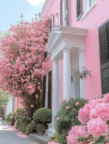 Diamond Painting Erwachsene, Diamond Painting Häuser Crystal Art Baum Muster 5D DIY Diamant Malerei Cross Stitch Stickerei Basteln Erwachsene Set für Deko Wohnzimmer, Geschenke 90x120cm -ly25082XO von LUOLYYEI