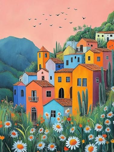 Diamond Painting Erwachsene, Diamond Painting Häuser Crystal Art Chrysantheme Muster 5D DIY Diamant Malerei Cross Stitch Stickerei Basteln Erwachsene Set für Deko Wohnzimmer 40x50cm -ly25082MLU49 Diamond Painting Erwachsene, Diamond Painting Häuser Crystal Art Chrysantheme Muster 5D DIY Diamant Malerei Cross Stitch Stickerei Basteln Erwachsene Set für Deko Wohnzimmer 40x50cm -ly25082MLU49 von LUOLYYEI