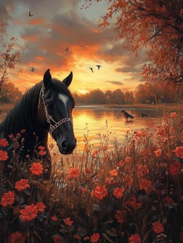 Diamond Painting Erwachsene, Diamond Painting Horse Crystal Art Herbst Muster 5D DIY Diamant Malerei Cross Stitch Stickerei Basteln Erwachsene Set für Deko Wohnzimmer, Geschenke 100x135 cm -ly25082SQ Diamond Painting Erwachsene, Diamond Painting Horse Crystal Art Herbst Muster 5D DIY Diamant Malerei Cross Stitch Stickerei Basteln Erwachsene Set für Deko Wohnzimmer, Geschenke 100x135 cm -ly25082SQ von LUOLYYEI
