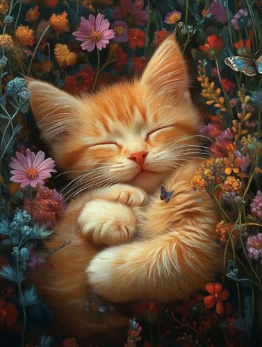 Diamond Painting Erwachsene, Diamond Painting Katze Crystal Art Tier Muster 5D DIY Diamant Malerei Cross Stitch Stickerei Basteln Erwachsene Set für Deko Wohnzimmer, Geschenke 30x40 cm -ly25082GU Diamond Painting Erwachsene, Diamond Painting Katze Crystal Art Tier Muster 5D DIY Diamant Malerei Cross Stitch Stickerei Basteln Erwachsene Set für Deko Wohnzimmer, Geschenke 30x40 cm -ly25082GU von LUOLYYEI