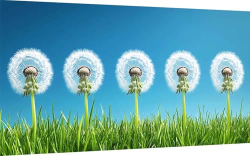 Diamond Painting Erwachsene, Diamond Painting Löwenzahn Crystal Art Blume Muster 5D DIY Diamant Malerei Cross Stitch Stickerei Basteln Erwachsene Set für Deko Wohnzimmer, Geschenke 40x80 cm -ly2507V5 von LUOLYYEI
