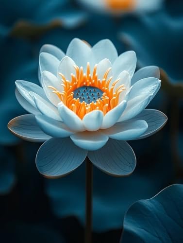 Diamond Painting Erwachsene, Diamond Painting Lotus Crystal Art Pflanzen Muster 5D DIY Diamant Malerei Cross Stitch Stickerei Basteln Erwachsene Set für Deko Wohnzimmer, Geschenke 40x50cm -ly250829D von LUOLYYEI