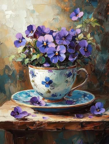 Diamond Painting Erwachsene, Diamond Painting Magnolie Crystal Art Vase Muster 5D DIY Diamant Malerei Cross Stitch Stickerei Basteln Erwachsene Set für Deko Wohnzimmer, Geschenke 40x50cm -ly250820C von LUOLYYEI