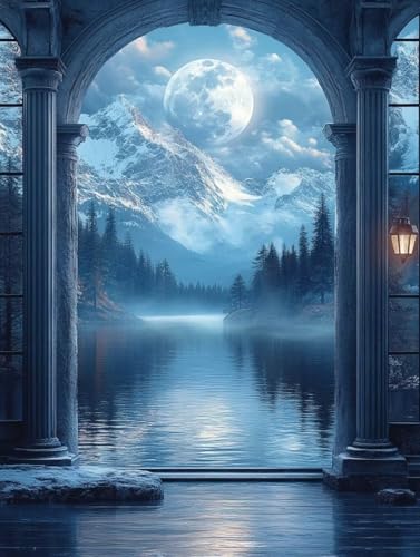 Diamond Painting Erwachsene, Diamond Painting Mond Crystal Art Landschaft Muster 5D DIY Diamant Malerei Cross Stitch Stickerei Basteln Erwachsene Set für Deko Wohnzimmer, Geschenke 90x120cm -ly25082Y4 Diamond Painting Erwachsene, Diamond Painting Mond Crystal Art Landschaft Muster 5D DIY Diamant Malerei Cross Stitch Stickerei Basteln Erwachsene Set für Deko Wohnzimmer, Geschenke 90x120cm -ly25082Y4 von LUOLYYEI