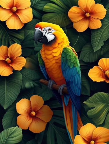 Diamond Painting Erwachsene, Diamond Painting Papagei Crystal Art Blume Muster 5D DIY Diamant Malerei Cross Stitch Stickerei Basteln Erwachsene Set für Deko Wohnzimmer, Geschenke 50x70cm -ly2508290 Diamond Painting Erwachsene, Diamond Painting Papagei Crystal Art Blume Muster 5D DIY Diamant Malerei Cross Stitch Stickerei Basteln Erwachsene Set für Deko Wohnzimmer, Geschenke 50x70cm -ly2508290 von LUOLYYEI