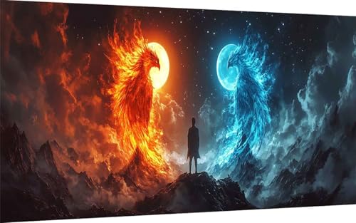 Diamond Painting Erwachsene, Diamond Painting Phönix Crystal Art Mond Muster 5D DIY Diamant Malerei Cross Stitch Stickerei Basteln Erwachsene Set für Deko Wohnzimmer, Geschenke 40x80 cm -ly2507SL Diamond Painting Erwachsene, Diamond Painting Phönix Crystal Art Mond Muster 5D DIY Diamant Malerei Cross Stitch Stickerei Basteln Erwachsene Set für Deko Wohnzimmer, Geschenke 40x80 cm -ly2507SL von LUOLYYEI