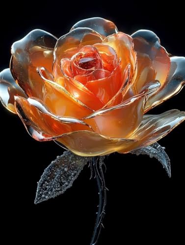 Diamond Painting Erwachsene, Diamond Painting Rose Crystal Art Blume Muster 5D DIY Diamant Malerei Cross Stitch Stickerei Basteln Erwachsene Set für Deko Wohnzimmer, Geschenke 30x40 cm -ly250824I von LUOLYYEI