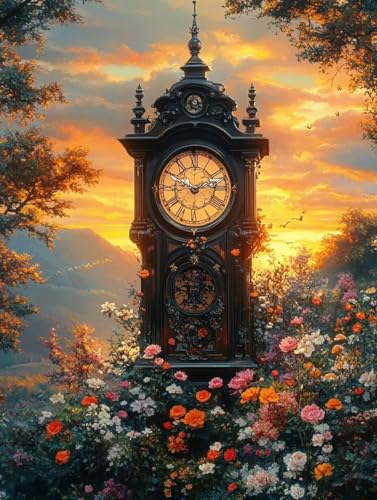 Diamond Painting Erwachsene, Diamond Painting Uhren Crystal Art Blumen Muster 5D DIY Diamant Malerei Cross Stitch Stickerei Basteln Erwachsene Set für Deko Wohnzimmer, Geschenke 50x70cm -ly2508235 Diamond Painting Erwachsene, Diamond Painting Uhren Crystal Art Blumen Muster 5D DIY Diamant Malerei Cross Stitch Stickerei Basteln Erwachsene Set für Deko Wohnzimmer, Geschenke 50x70cm -ly2508235 von LUOLYYEI