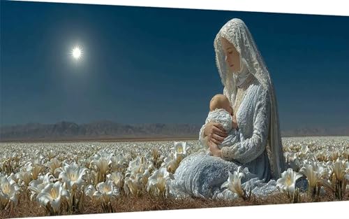 Diamond Painting Erwachsene, Diamond Painting Unsere Liebe Frau Crystal Art Wiese Muster 5D DIY Diamant Malerei Cross Stitch Stickerei Basteln Erwachsene Set für Deko Wohnzimmer 40x80cm -ly2507M5 Diamond Painting Erwachsene, Diamond Painting Unsere Liebe Frau Crystal Art Wiese Muster 5D DIY Diamant Malerei Cross Stitch Stickerei Basteln Erwachsene Set für Deko Wohnzimmer 40x80cm -ly2507M5 von LUOLYYEI