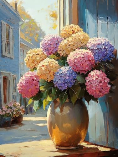 Diamond Painting Erwachsene, Diamond Painting Vase Crystal Art Blume Muster 5D DIY Diamant Malerei Cross Stitch Stickerei Basteln Erwachsene Set für Deko Wohnzimmer, Geschenke 100×135cm -ly250825D von LUOLYYEI