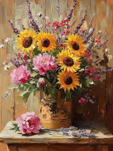 Diamond Painting Erwachsene, Diamond Painting Vase Crystal Art Sonnenblume Muster 5D DIY Diamant Malerei Cross Stitch Stickerei Basteln Erwachsene Set für Deko Wohnzimmer, Geschenke 30x40cm -ly25082PP Diamond Painting Erwachsene, Diamond Painting Vase Crystal Art Sonnenblume Muster 5D DIY Diamant Malerei Cross Stitch Stickerei Basteln Erwachsene Set für Deko Wohnzimmer, Geschenke 30x40cm -ly25082PP von LUOLYYEI
