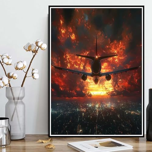 Diamond Painting Flugzeug Diamond Painting XXL 50x70 cm, 5D Crystal Art Himmel Muster DIY Runden Steine Vollbohrer Mosaik Bastelset Erwachsene für Zimmer Deko Wohnzimmer, Geschenke -ly25082O5UT5 Diamond Painting Flugzeug Diamond Painting XXL 50x70 cm, 5D Crystal Art Himmel Muster DIY Runden Steine Vollbohrer Mosaik Bastelset Erwachsene für Zimmer Deko Wohnzimmer, Geschenke -ly25082O5UT5 von LUOLYYEI