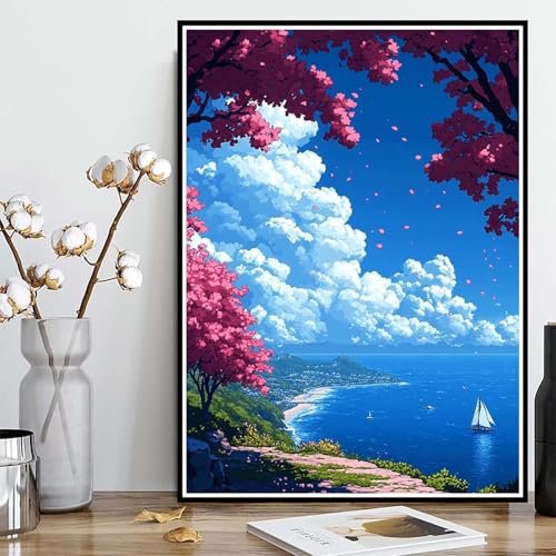 Diamond Painting Landschaft Diamond Painting XXL 50×70cm, 5D Crystal Art Meer Muster DIY Runden Steine Vollbohrer Mosaik Bastelset Erwachsene für Zimmer Deko Wohnzimmer, Geschenke -ly2508268T3C Diamond Painting Landschaft Diamond Painting XXL 50×70cm, 5D Crystal Art Meer Muster DIY Runden Steine Vollbohrer Mosaik Bastelset Erwachsene für Zimmer Deko Wohnzimmer, Geschenke -ly2508268T3C von LUOLYYEI