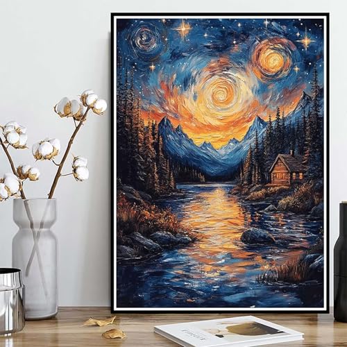 Diamond Painting Landschaft Diamond Painting XXL 90x120cm, 5D Crystal Art Sternenhimmel Muster DIY Runden Steine Vollbohrer Mosaik Bastelset Erwachsene für Zimmer Deko Wohnzimmer, Geschenke -ly250827U Diamond Painting Landschaft Diamond Painting XXL 90x120cm, 5D Crystal Art Sternenhimmel Muster DIY Runden Steine Vollbohrer Mosaik Bastelset Erwachsene für Zimmer Deko Wohnzimmer, Geschenke -ly250827U von LUOLYYEI