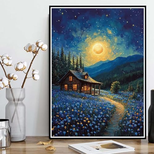 Diamond Painting Mond Diamond Painting XXL 30x40 cm, 5D Crystal Art Sternenhimmel Muster DIY Runden Steine Vollbohrer Mosaik Bastelset Erwachsene für Zimmer Deko Wohnzimmer, Geschenke -ly25082EC Diamond Painting Mond Diamond Painting XXL 30x40 cm, 5D Crystal Art Sternenhimmel Muster DIY Runden Steine Vollbohrer Mosaik Bastelset Erwachsene für Zimmer Deko Wohnzimmer, Geschenke -ly25082EC von LUOLYYEI