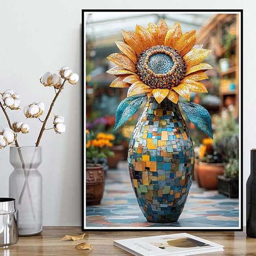 Diamond Painting Sonnenblume Diamond Painting XXL 90×120cm, 5D Crystal Art Vase Muster DIY Runden Steine Vollbohrer Mosaik Bastelset Erwachsene für Zimmer Deko Wohnzimmer, Geschenke -ly250820T8JX Diamond Painting Sonnenblume Diamond Painting XXL 90×120cm, 5D Crystal Art Vase Muster DIY Runden Steine Vollbohrer Mosaik Bastelset Erwachsene für Zimmer Deko Wohnzimmer, Geschenke -ly250820T8JX von LUOLYYEI