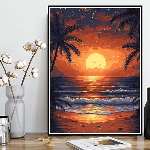 Diamond Painting Sonnenuntergang Diamond Painting XXL 30x40 cm, 5D Crystal Art Strand Muster DIY Runden Steine Vollbohrer Mosaik Bastelset Erwachsene für Zimmer Deko Wohnzimmer, Geschenke -ly25082K5 Diamond Painting Sonnenuntergang Diamond Painting XXL 30x40 cm, 5D Crystal Art Strand Muster DIY Runden Steine Vollbohrer Mosaik Bastelset Erwachsene für Zimmer Deko Wohnzimmer, Geschenke -ly25082K5 von LUOLYYEI