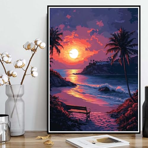 Diamond Painting Sonnenuntergang Diamond Painting XXL 30×40cm, 5D Crystal Art Meer Muster DIY Runden Steine Vollbohrer Mosaik Bastelset Erwachsene für Zimmer Deko Wohnzimmer, Geschenke -ly250821W Diamond Painting Sonnenuntergang Diamond Painting XXL 30×40cm, 5D Crystal Art Meer Muster DIY Runden Steine Vollbohrer Mosaik Bastelset Erwachsene für Zimmer Deko Wohnzimmer, Geschenke -ly250821W von LUOLYYEI
