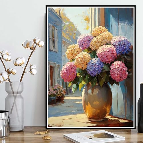 Diamond Painting Vase Diamond Painting XXL 50×70cm, 5D Crystal Art Blume Muster DIY Runden Steine Vollbohrer Mosaik Bastelset Erwachsene für Zimmer Deko Wohnzimmer, Geschenke für Frauen -ly250823W von LUOLYYEI