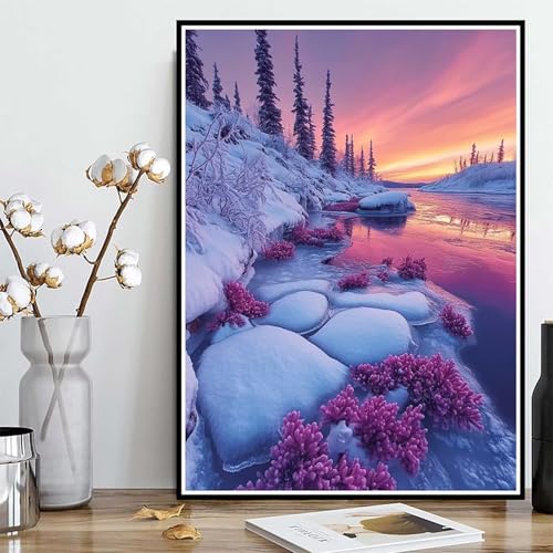 Diamond Painting Winter Diamond Painting XXL 50x70 cm, 5D Crystal Art Natur Muster DIY Runden Steine Vollbohrer Mosaik Bastelset Erwachsene für Zimmer Deko Wohnzimmer, Geschenke für Frauen -ly25082MT Diamond Painting Winter Diamond Painting XXL 50x70 cm, 5D Crystal Art Natur Muster DIY Runden Steine Vollbohrer Mosaik Bastelset Erwachsene für Zimmer Deko Wohnzimmer, Geschenke für Frauen -ly25082MT von LUOLYYEI